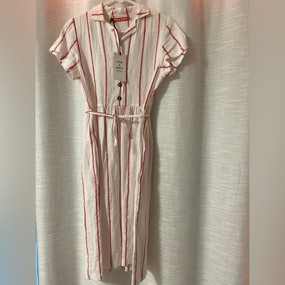 PYNE & SMITH Dresses & Skirts - PYNE & SMITH | womens xs red stripe dress